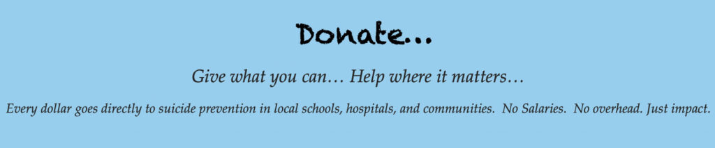 Mark Edward Fund suicide donate banner