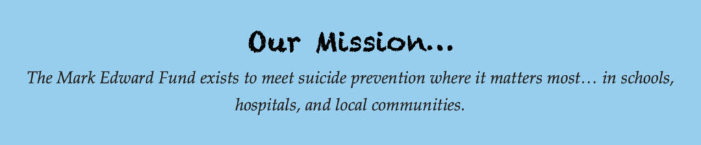 Mark Edward Fund Suicide mission banner